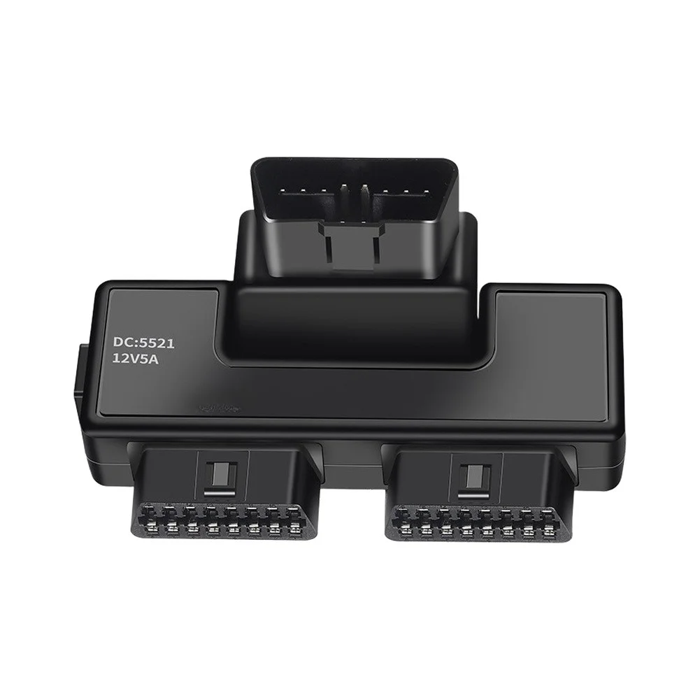 For OBD2 Diagnostic Splitter for cable with DC5521 Connector Supports Parallel Connection of Scan Tools on Most Cars