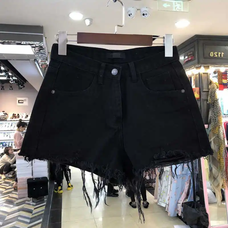 White High Waist Wide Leg Short Jeans Women's Summer Thin New Loose plus Size Small Figure Hot Pants Zipper Closure Denim Shorts