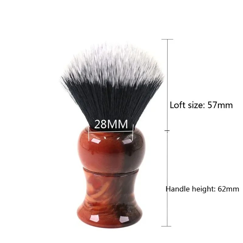 Yaqi High Quality 28MM Tuxedo Synthetic Knot Mens Wet Shaving Brush For Face Cleaning Tool Portable Travel Shaving Brush New