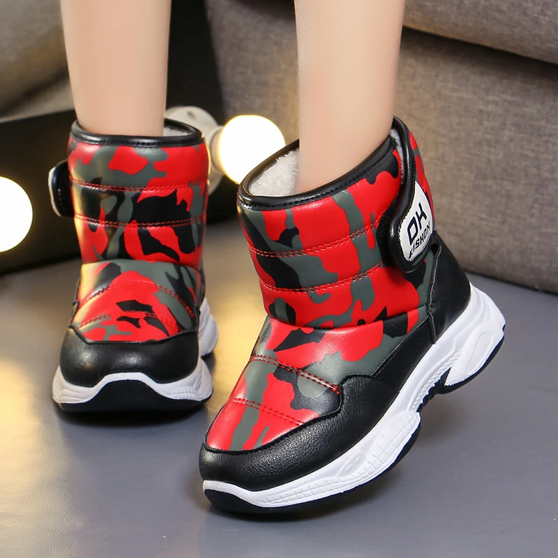 

Утолщенные короткие детские зимние ботинки высокого качества и теплые зимние ботинки, зимние теплые хлопковые ботинки на флисовой подкладке для девочек с волшебной лентой