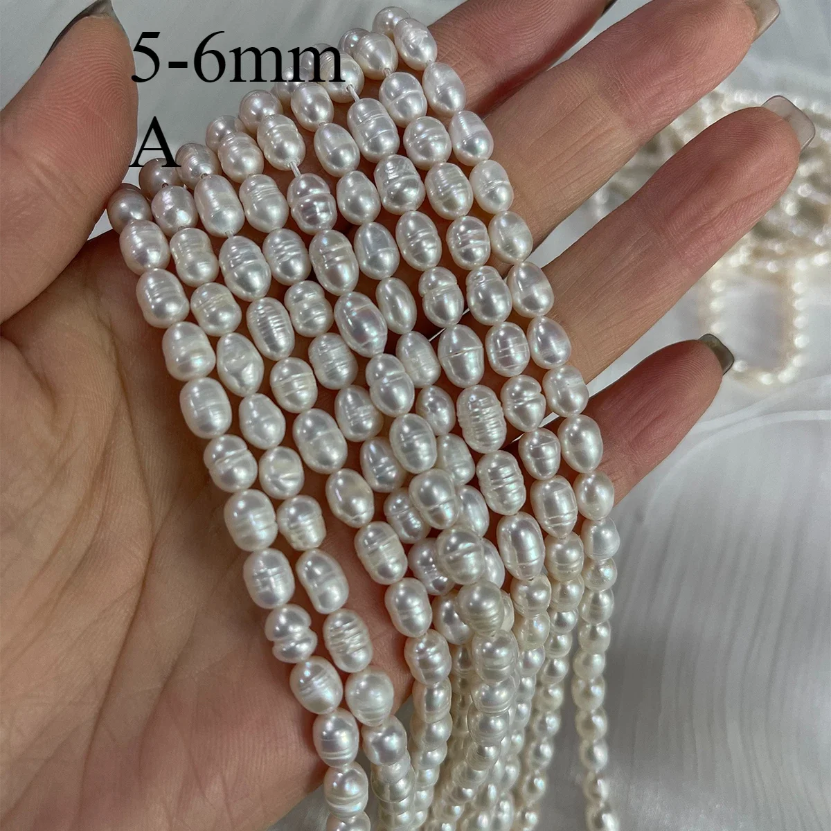 Natural Freshwater Pearl Beads Rice shape Loose isolation Beads For jewelry making DIY necklace bracelet accessories Size2-3mm