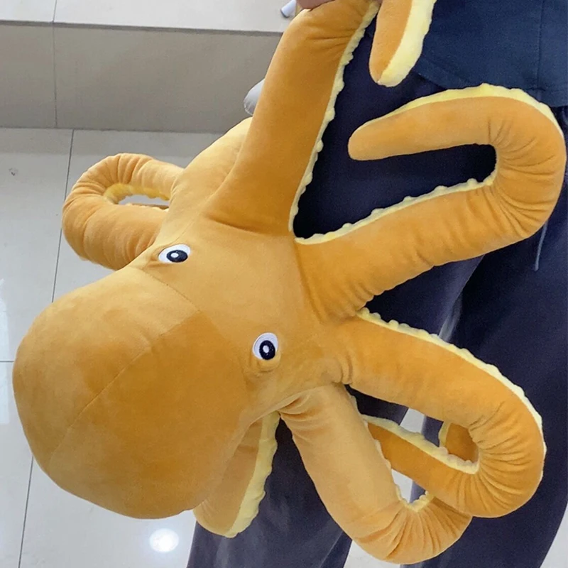 40-80cm Simulation Giant Octopus Plush Toy New Octopus Stuffed Animal Doll Cartoon Big Octopus Squid Sleep Pillow Birthday Gift