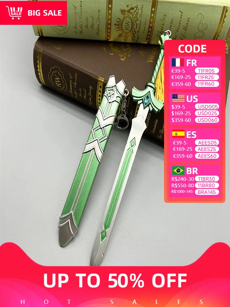 22cm Link Goddess Sword Keychain Breath of The Wild The Hyrule Fantasy Game Peripherals Weapon Model Craft Accessories Gift Toys