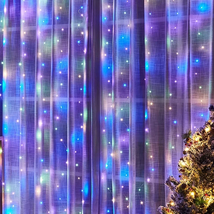 

USB LED Curtain Lights String Decor for Party Wedding 3/4/6M Christmas Garland Lights 2025 New Year Navidad Christmas Tree Decor