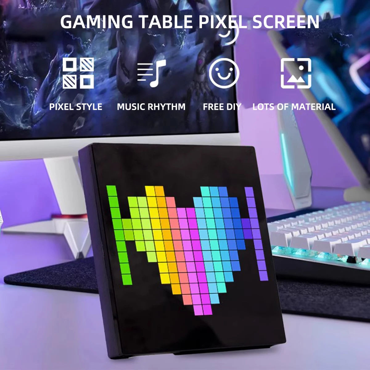 LED Pixel screen APP Multimedia player Programmable Pixel DIY Display LED Matrix Panel 16X16 32X32 Electronic Intelligent screen