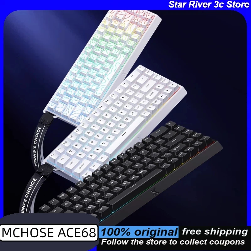 

MCHOSE ACE68 Mechanical Keyboard E-sports Edition Magnetic Switch Hot Swap Customized Gaming Keyboard PC Gamer Accessories Gifts