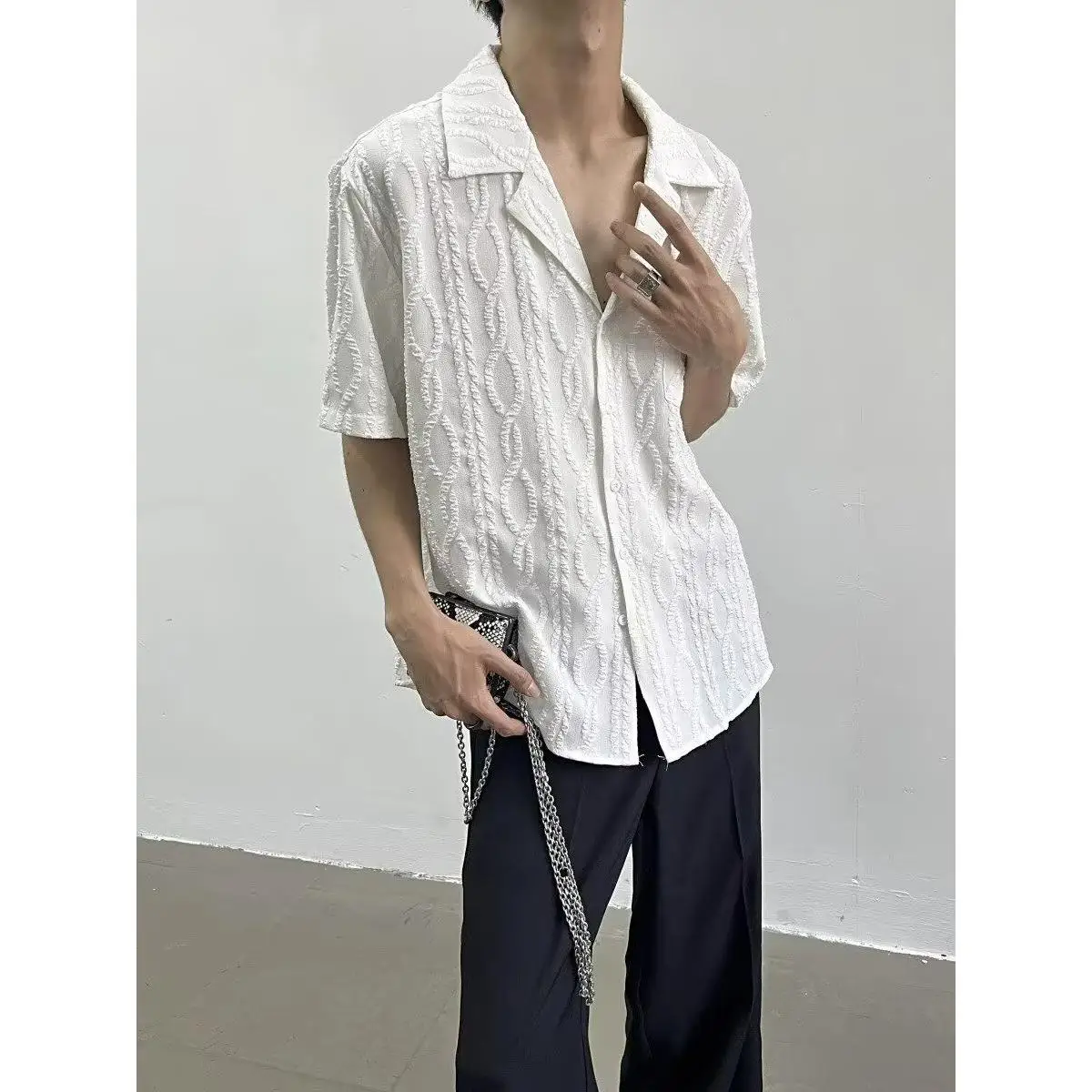 

Мужская летняя одежда в стиле ретро, свободная, повседневная, для студентов, с забавным дизайном, из полиэфирного волокна, приталенная, для повседневной носки