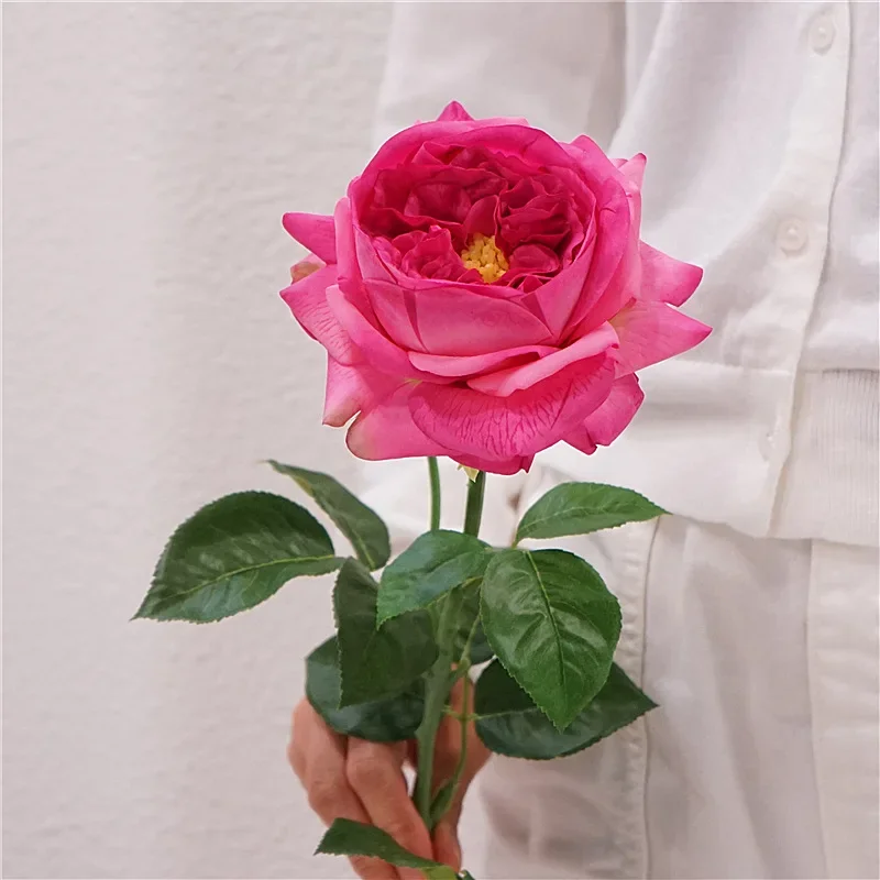 

5Pc/lot Hand feel Moist Latex Rose Real Touch Artificial Flowers Luxury Home Decoration Party Event Wedding Bouquet Roses Flower