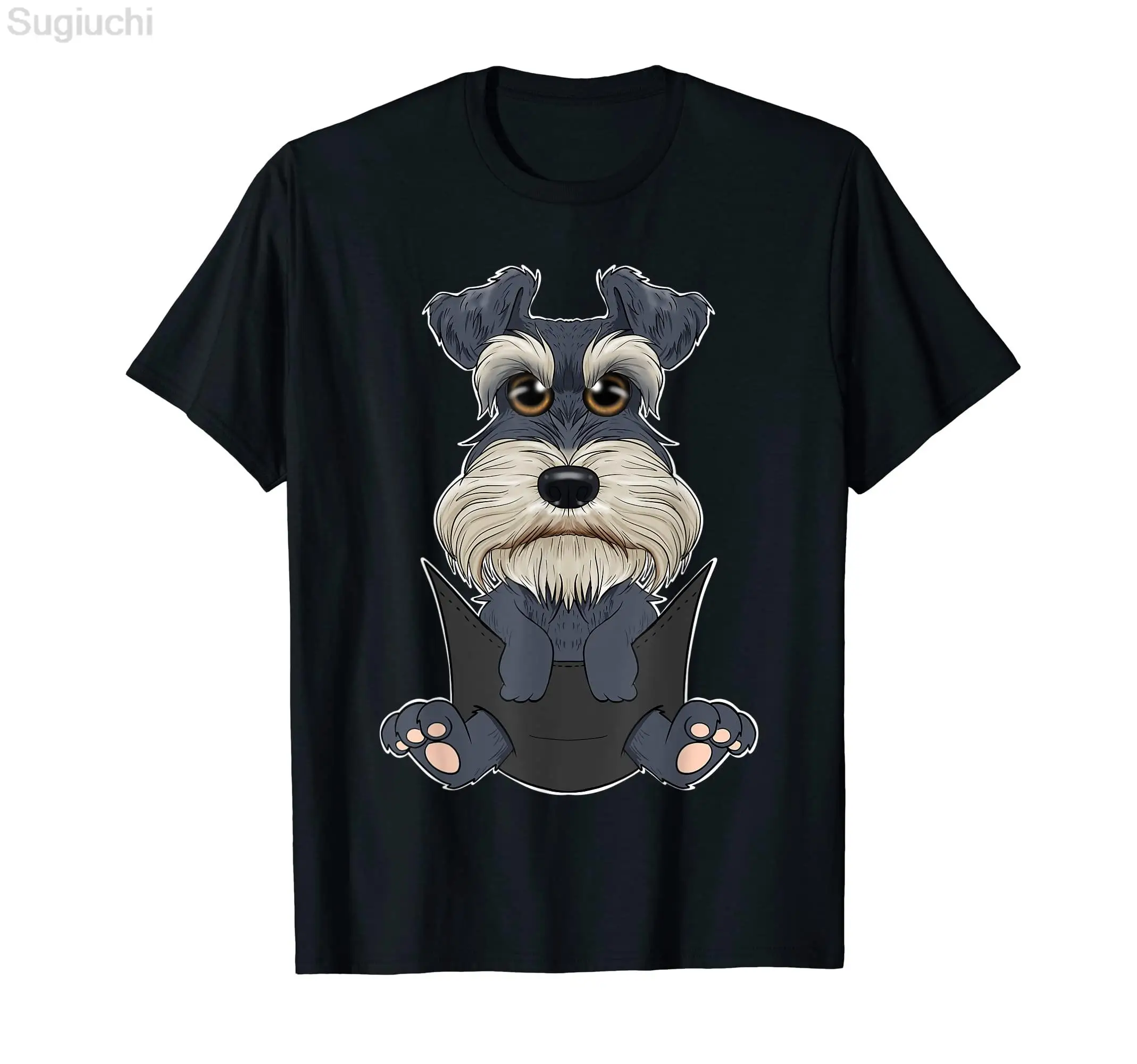 MINIATURE SCHNAUZER The DogFather Dog Lover T-Shirt 100% Cotton Men Women Unisex Hip Hop T Shirts For Gift Size XS-5XL