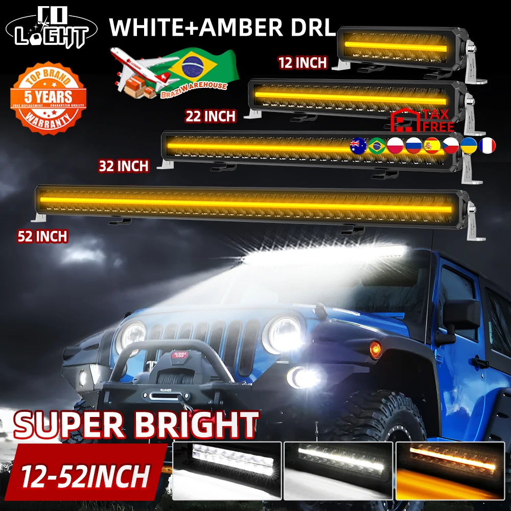 

CO LIGHT 32 Inch LED Light Bar DRL LED Bar Lights Spot Flood Combo Off Road Lights LED Driving Work Lamp for Cars Trucks ATV SUV