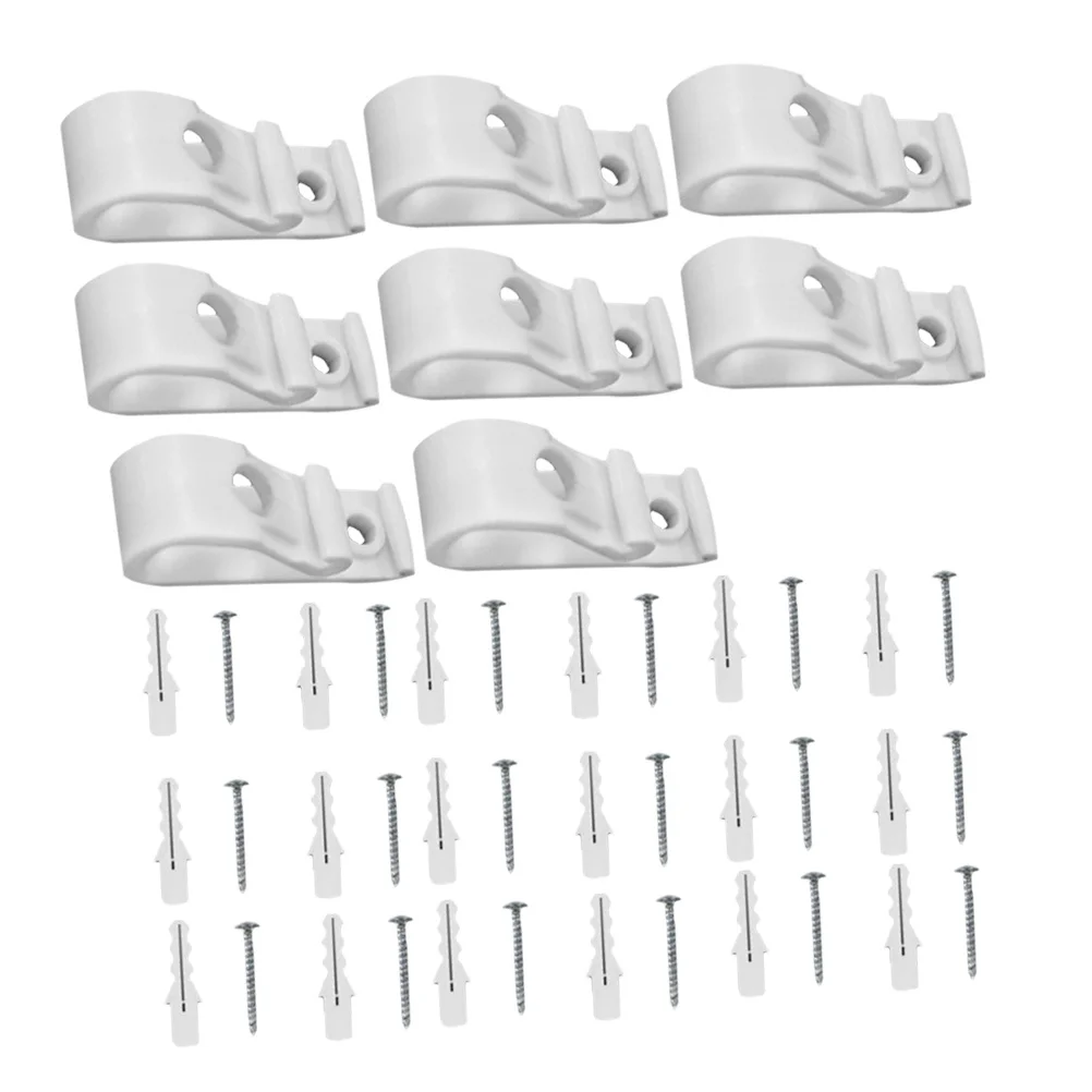 

2Set Child Safety Blind Clip Device Hooks Clear Plastic Heavy Duty Cord Guides for Vertical Roller Roman Blinds Cord Chain