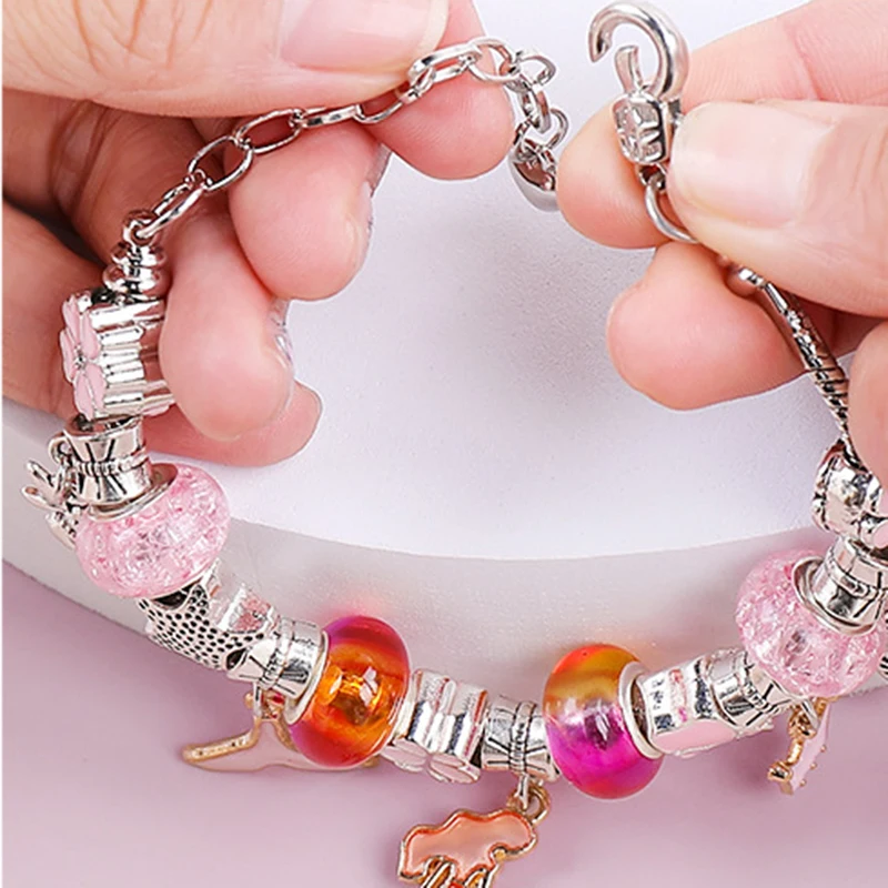 Children Toy Kids Handicrafts DIY Beads Bracelet Toys for Girls 5 to 7 Years Crystal Beads for Bracelets Birthday Christmas Toys