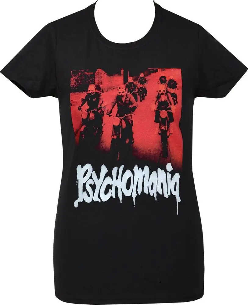 Psychomania Women's Horror T-Shirt Death Wheelers 70's Biker Halloween XLuxury Brand Retro OversizedAnime Graphic T-shirts for M