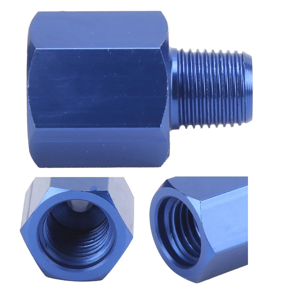 M12 Female Pressure Gauge Adapter 1/8 NPT Male Wear Resistant Thread Reducer Fitting Universal Oil Pressure Sender Adapter
