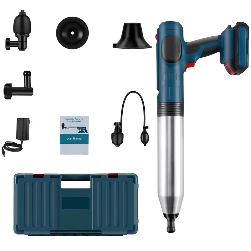 Sewer Piping Unclogging Machine Toilet Plunger Pipe Electric Dredge Tools Sewer Blockage Drain Cleaner Household Lithium Battery