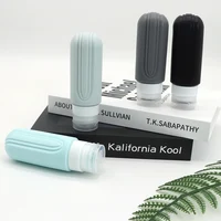 Bouteilles de cosmétiques de voyage en Silicone 90 ml/ensemble, conteneurs vides à presser, bouteille rechargeable étanche pour shampoing, après-shampooing, Lotion 6