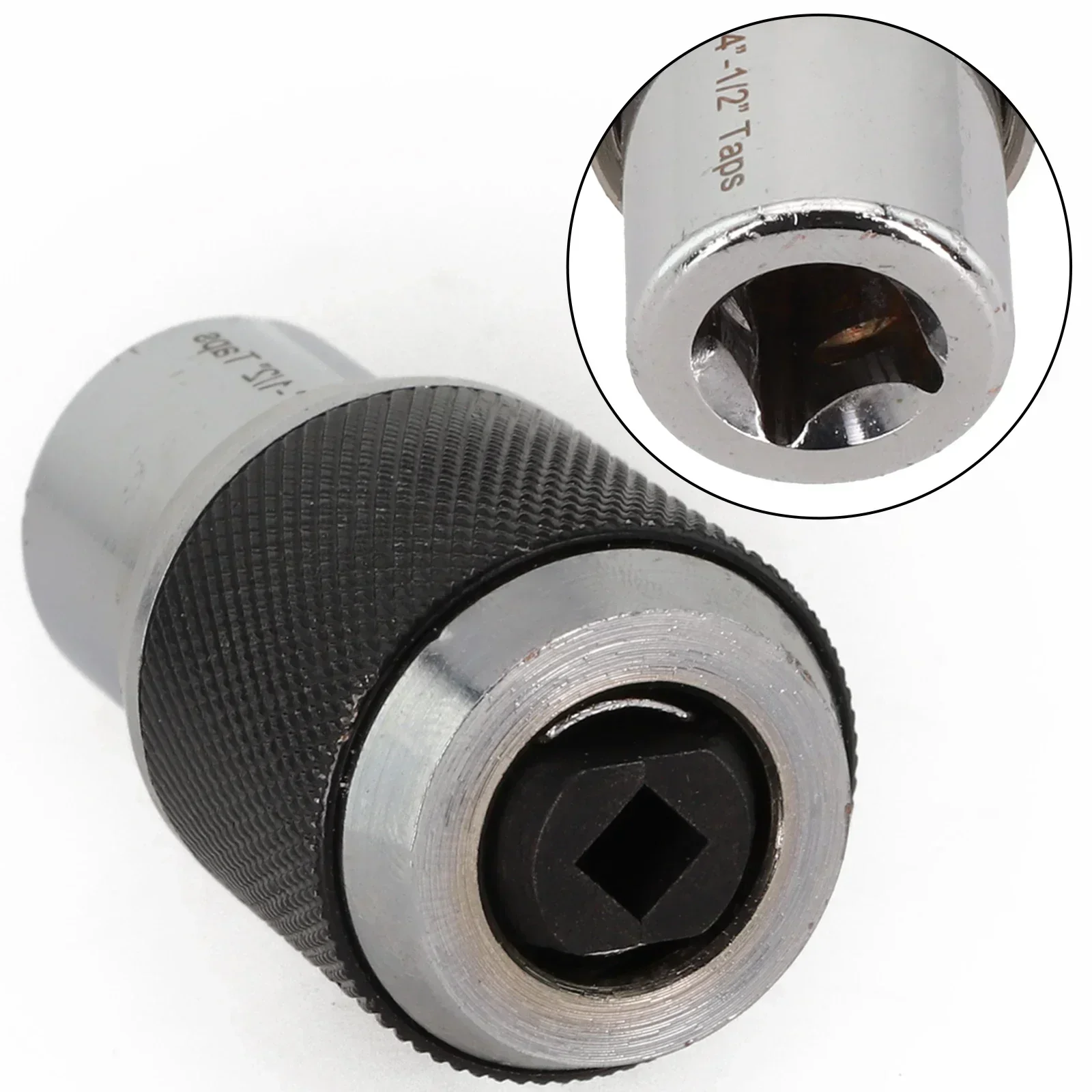 Adjustable Tap Socket Sleeve 6-1/2 Inner Hole 3/8 Tap Removal Tool Tap Chuck With Adjustable Jaw For 3/8inch Square Drive Wrench
