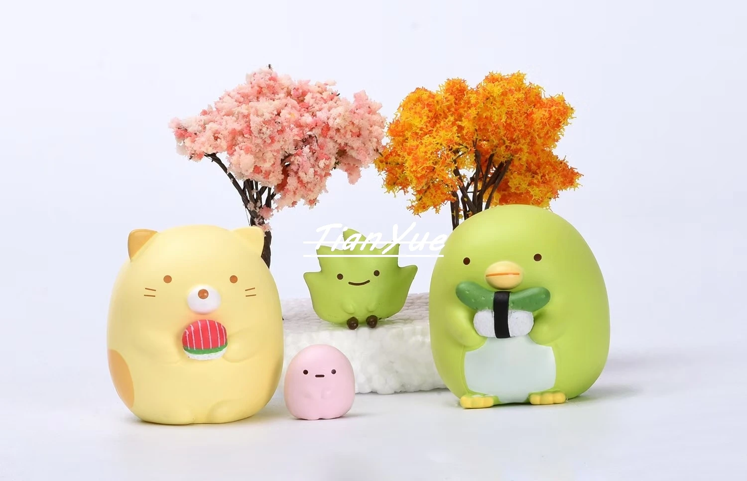 Cute Animal Corner Creature Sushi Party Sumikko gurashi Osushino kai 5 pz/set giocattoli regalo di natale per bambini 5cm