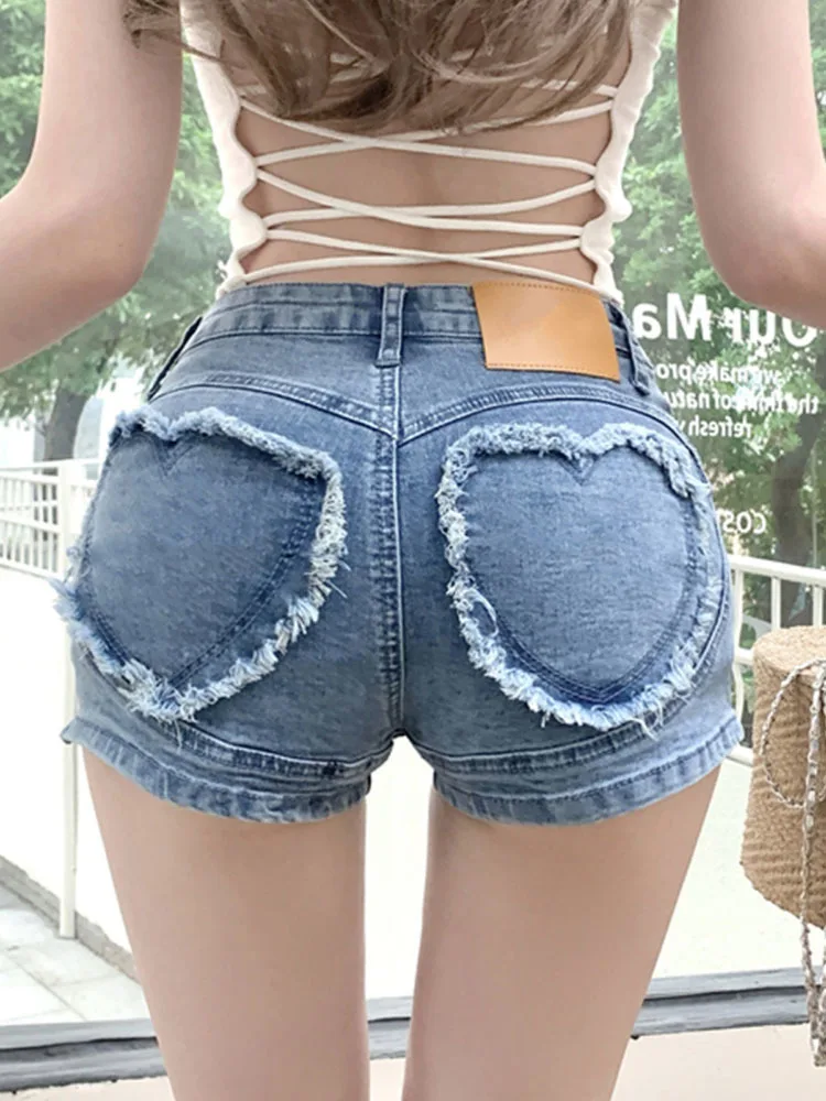 

Vintage Denim Shorts Women's Summer 2024New Slim Sexy Hip-wrapped Tight Hot Girl Jean Short Pants Female Pantalones Cortos Mujer
