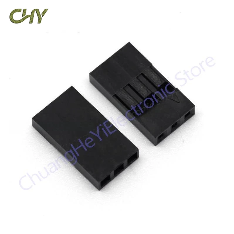 100Pcs Dupont Plastic Shell 3Pin 2.54mm Dupont Connector 3P
