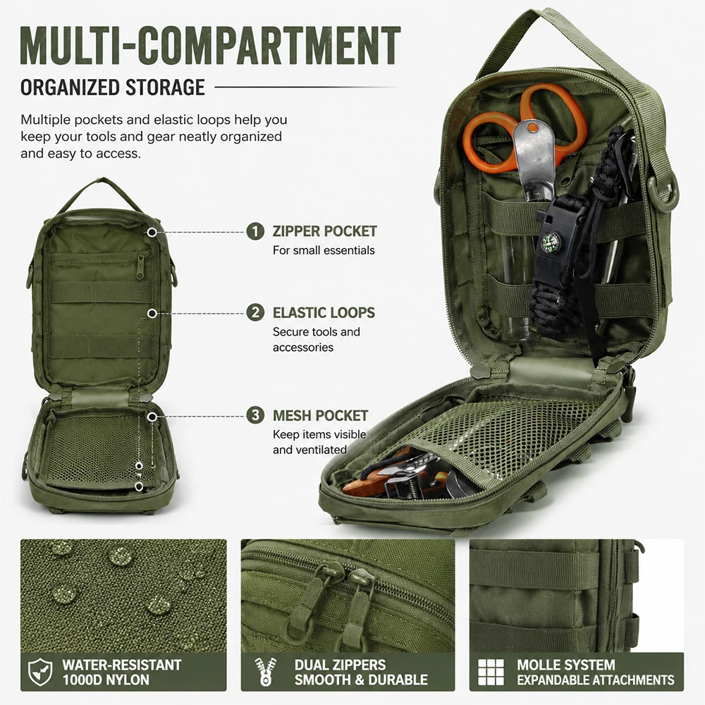 Borsa Tattica Molle con Tracol - Edc Carry Belt recensione e prezzo