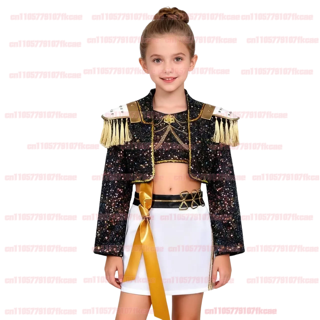 Costume da demone Kpop Anime RUMI per bambini Huntrix Mira Sexy Ninja nero dorato tuta per ragazze Goth Halloween Outfit