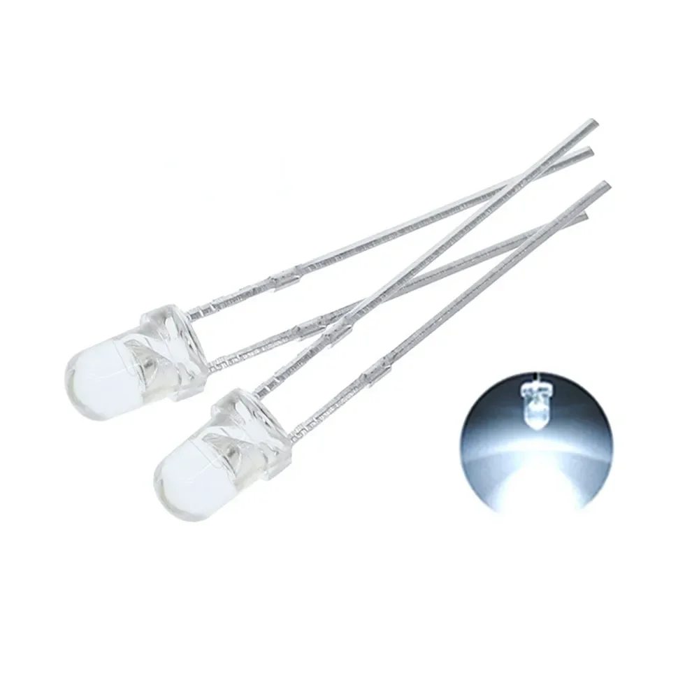100Pcs F5mm 1w Led Chip LED Diode Light   Green Blue White Yellow Red COMPONENT DIY Kit Led Chip Led Diy
