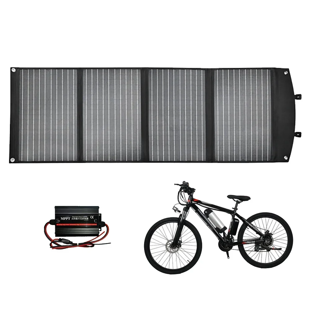 Solar Powered EV Charging Solutions Ebike Charger  Panel 120W Portable  Panels Scooter Eletrica Electrique Velo