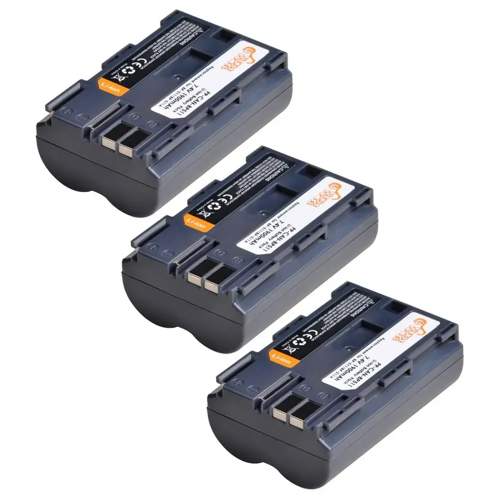 514 le Puissance 1900mAh Batterie Pour Appareil Photo Numérique Standard IL EOS 40D 300D 5D 20D 30D 50DBP-511 Batterie BP-511A