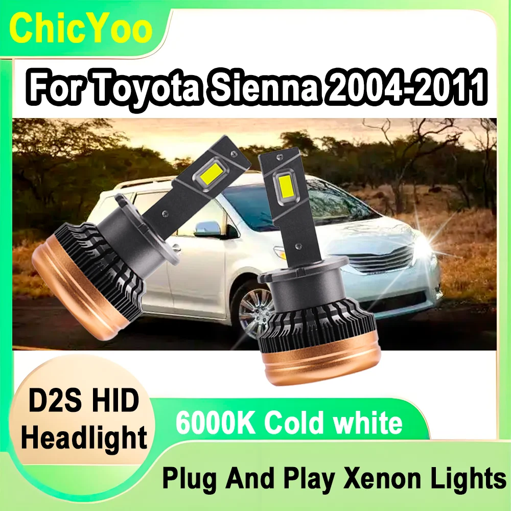 

Авто HID ксеноновые фары 6000K белые 120 Вт D2S HID лампы фары 12 В для Toyota Sienna 2004 2005 2006 2007 2008 2009 2010 2011