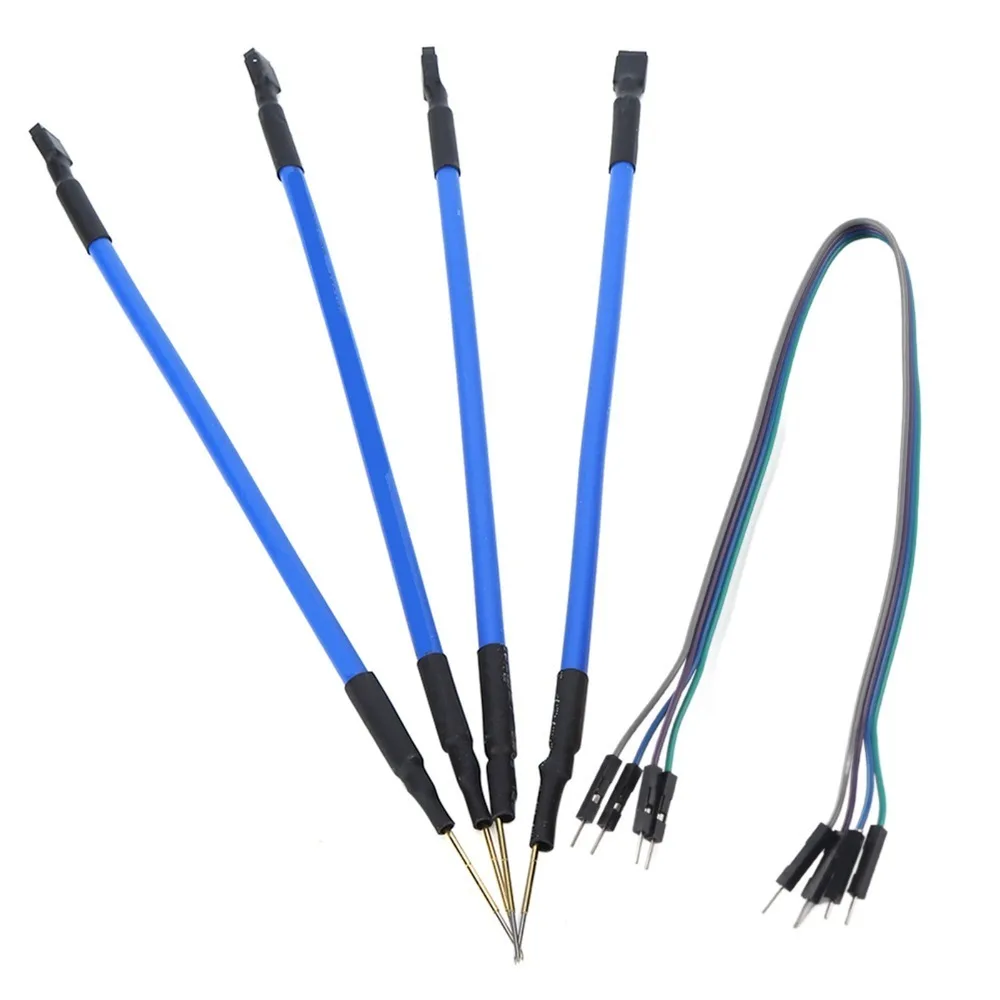 4PCS with Connect Cable LED BDM Frame Compatible Corrosion Resistant Automotive Test Leads Kit Insulated Non-Slip Handles