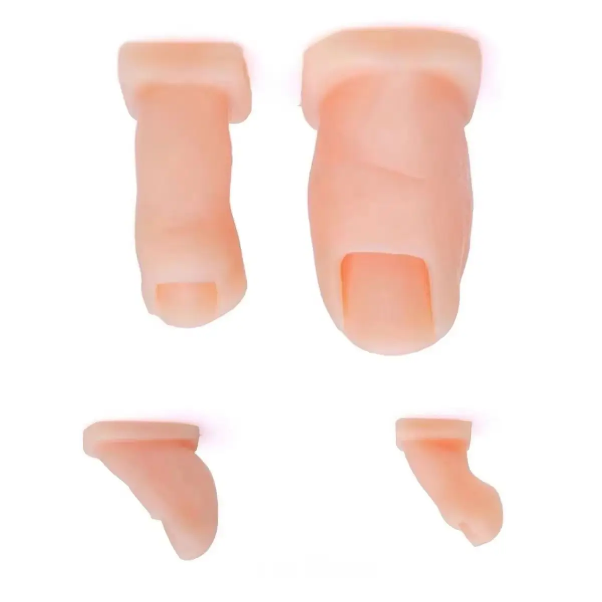 2PCS/set Nail Practice Toe Nail Painting Carved Practice Toe Pure Silicone Simulation Toe For Nail Art Trainer Practice Display