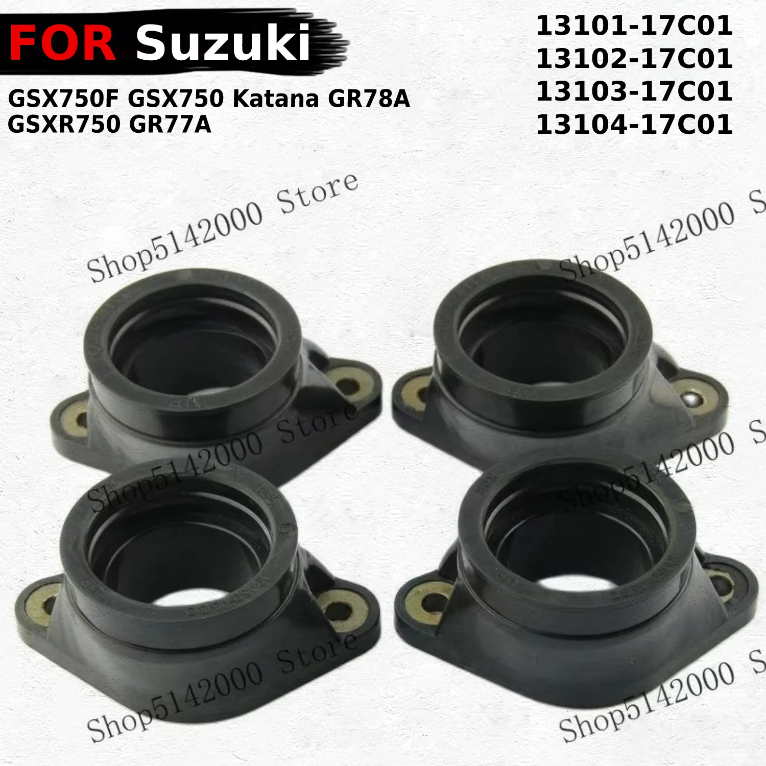 Motorcycle Carburetor Intake Manifold For Suzuki GSX750 Katana GSX750F GR78A GR77A GSXR750 13101-17C01 13103-17C01  13102-17C01