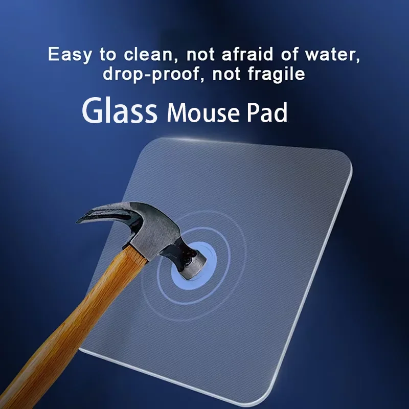 Fashion Simple Photovoltaic Glass Mouse Pad Tempered Upgrade Smooth FPS Game Office  Anime Theme Game Specific Mousepad Desk Mat