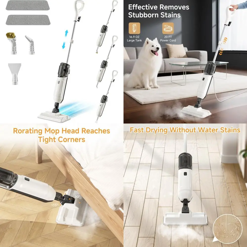 

Удобный для домашних животных универсальный пароочиститель с ручной шваброй для уборки домашних полов и аксессуаров