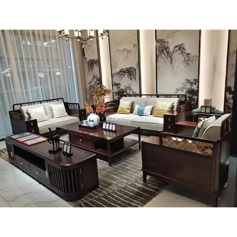 *# High-density Sponge Solid Wooden Sofa European Style Classic Luxury Living Room Furniture Couch Set