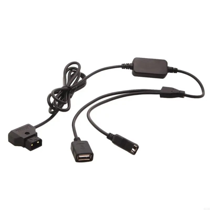 

652E D-TAP Camera V-type Battery Power Supply Cord B-type Port to Twin USB Adapter Cable Support Charging & Data