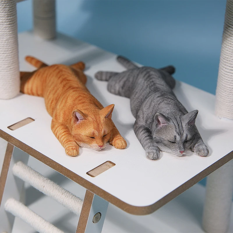 

1/6 Scale Lethargic Cat Simulation Resin Animal Model Can Be Used As Gift Table Static Display Decoration Souvenir Collection