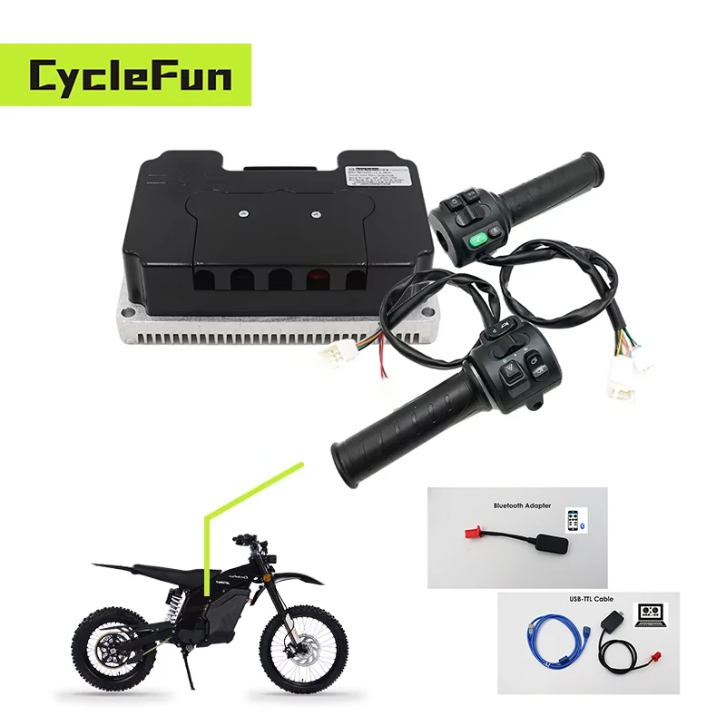 3000W 5000W FarDriver ND84450 48V-84V BLDC Sine Wave Controller With T08 Combination Switch For Electric Scooter Motorcycles