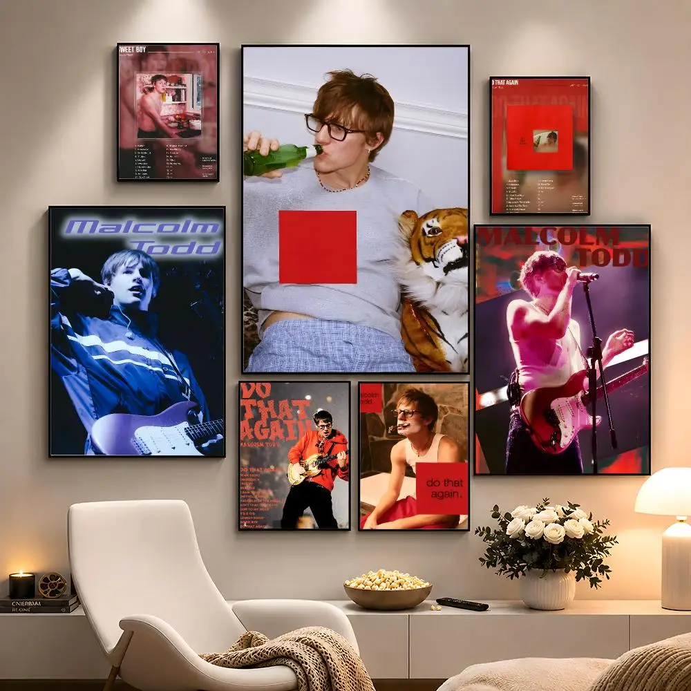 Singer Malcolm Todd Indie Pop Poster Peel And Stick Wall Art PP Waterproof HD Bedroom Living Room Home Decor Gift