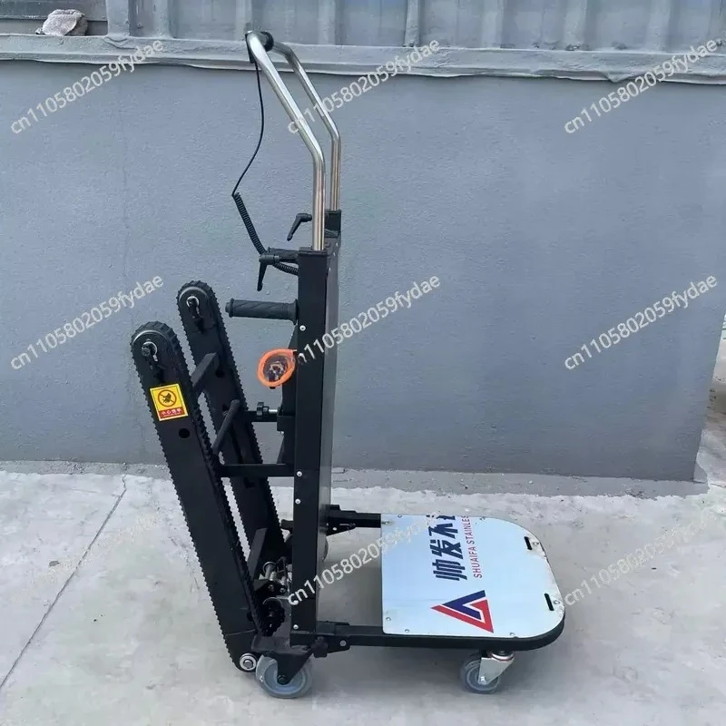 Electric Ladder Truck 300kg Load Capacity Steel Four-wheel Pallet Stair Climber Industrial Manual Lift