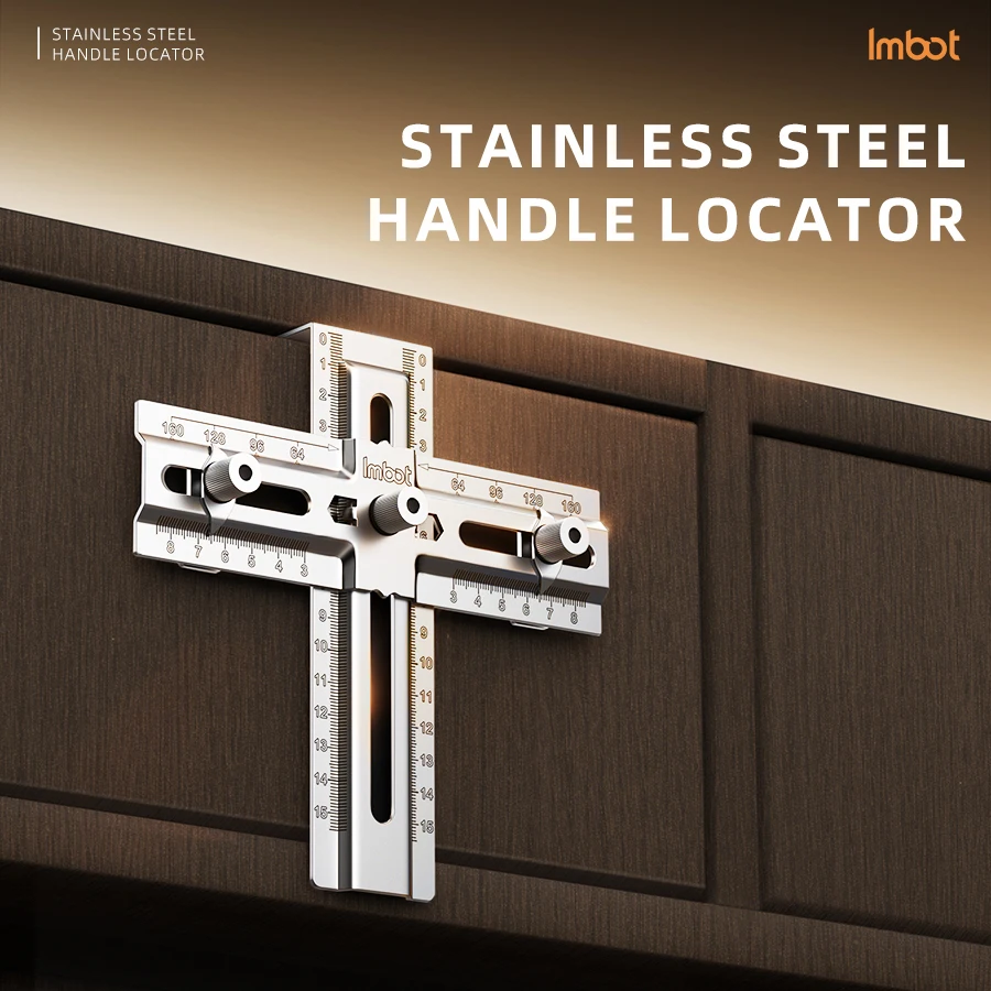 Imbot Drawer Handle Positioning Backstop, Made Of Stainless Steel, Used For Drilling And Positioning Of Drawers And Cabinets