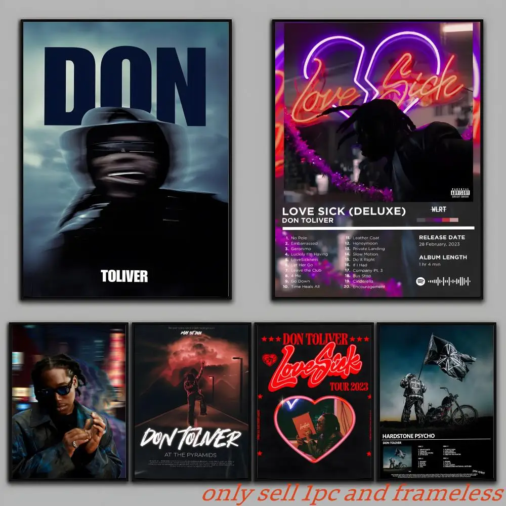 Hip-Hop Rapper Music D-Don Toliver Singer Poster Art with prints Home bedroom living room decoration gift