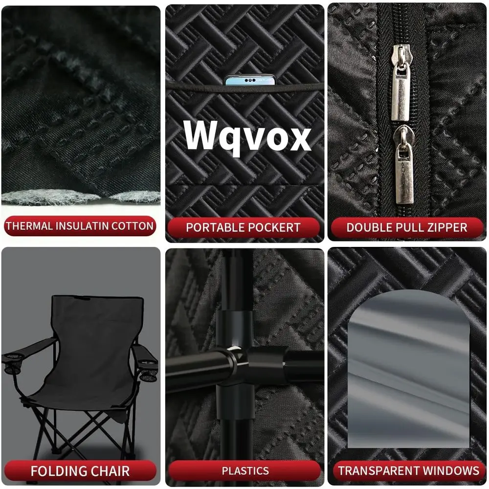 Indoor Infrared Sauna with Red Light Therapy, 660 & 850nm Lamps, 3L Steamer, Upgraded Chair and Mat, 72x36x36, Black