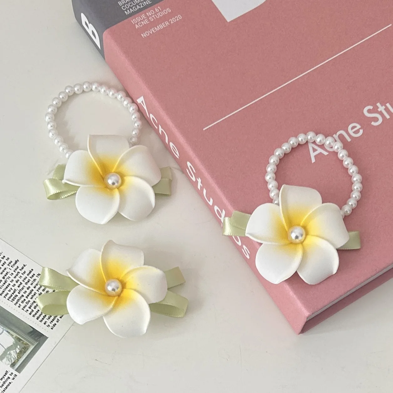 

Милые летние заколки для волос с цветами для девочек, мини-заколки-бантики с жемчугом в форме баклажана, аксессуары для волос в стиле Kawaii Fresh для женщин, DIY W