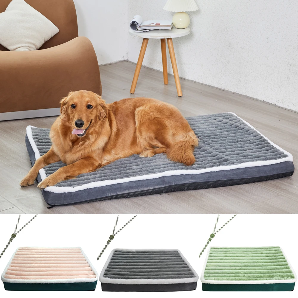 

Dog Bed Mat with Zipper Remolvable Elastic Cat Bed for Dog Sleeping Mat Small Washable Cat Nest Pet Sofa Cushion for Medium Dog