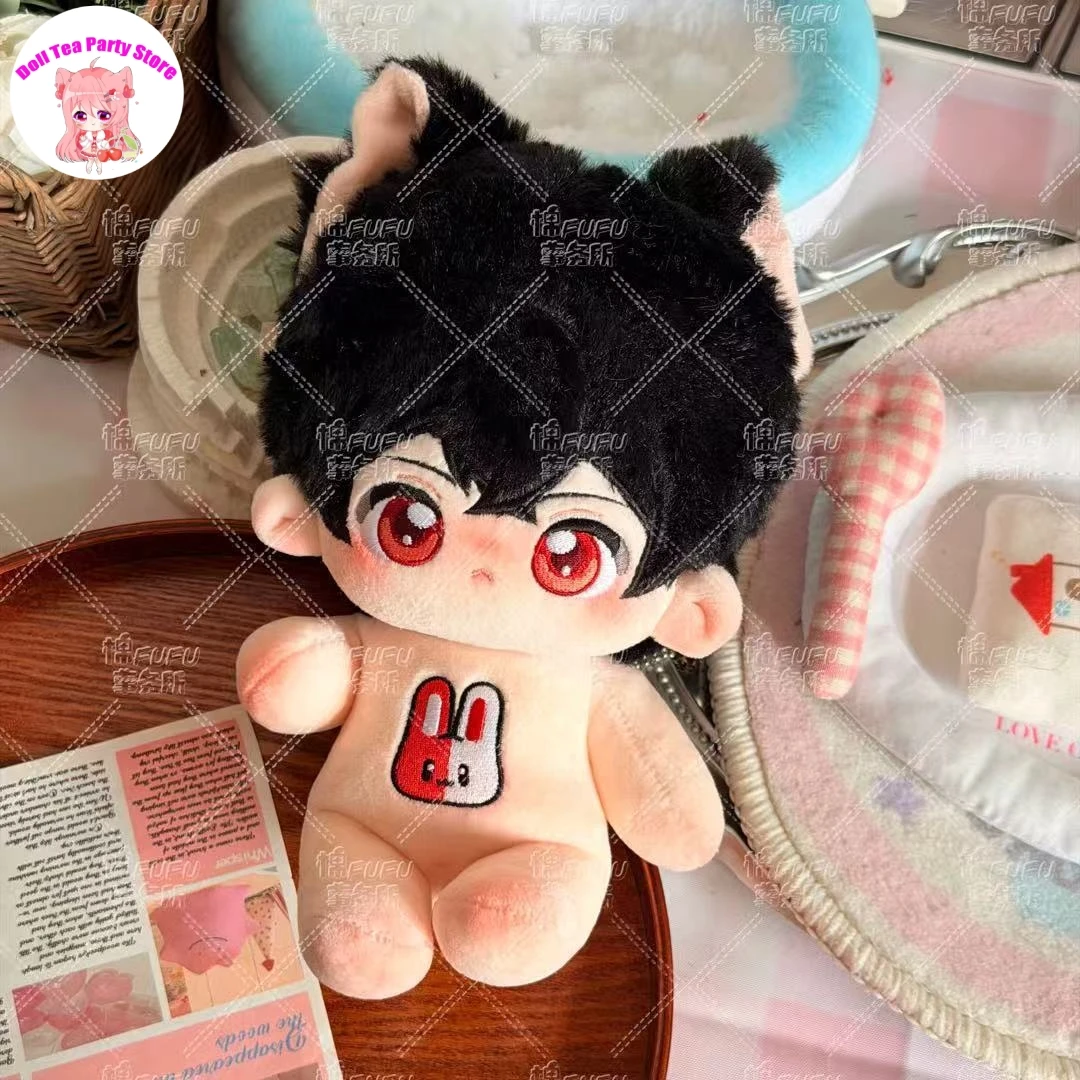 For All Time Ayn Attribute 20cm Handsome Cotton Doll Body Dress Up Clothes Cat Ear Plush Plushies Xmas Gift Anime Figures