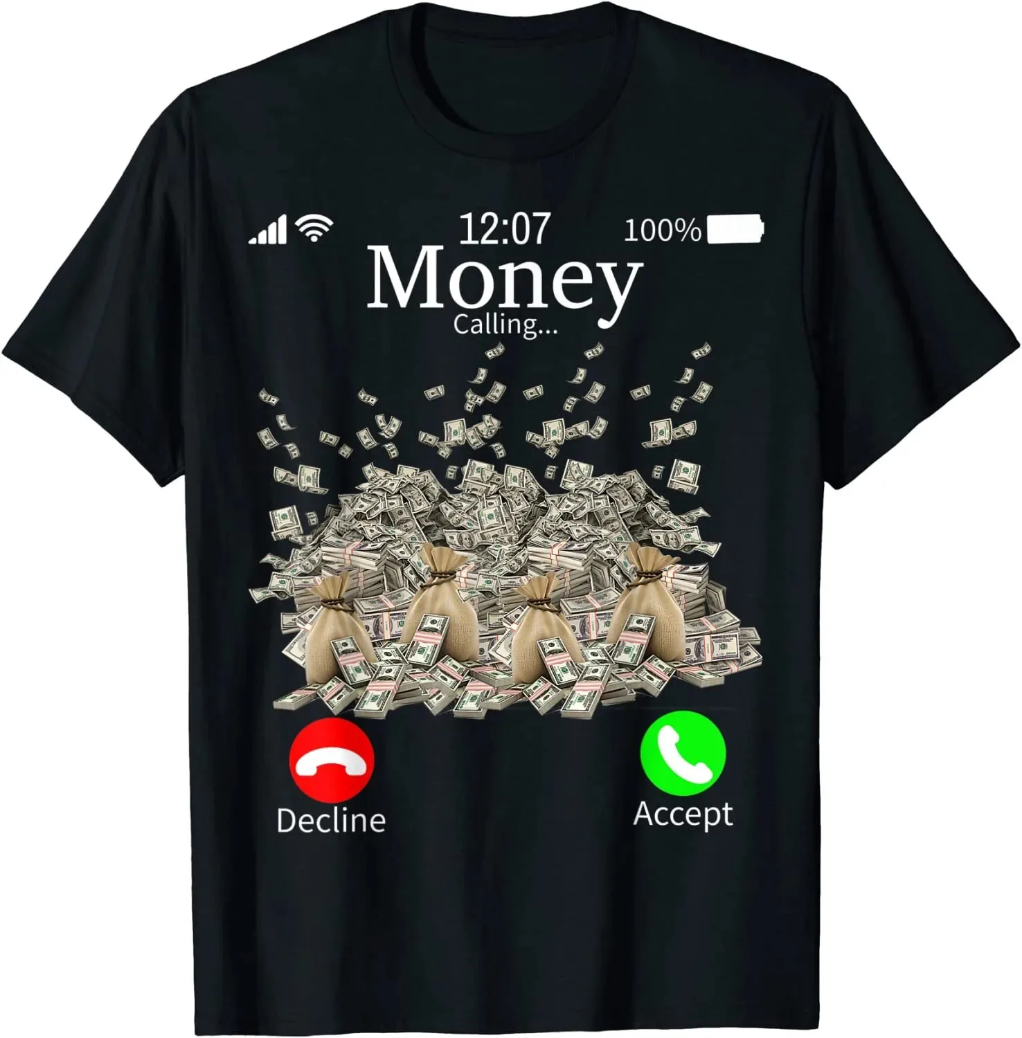 Money Is Calling Cash, Funny Business Design Premium T-Shirt