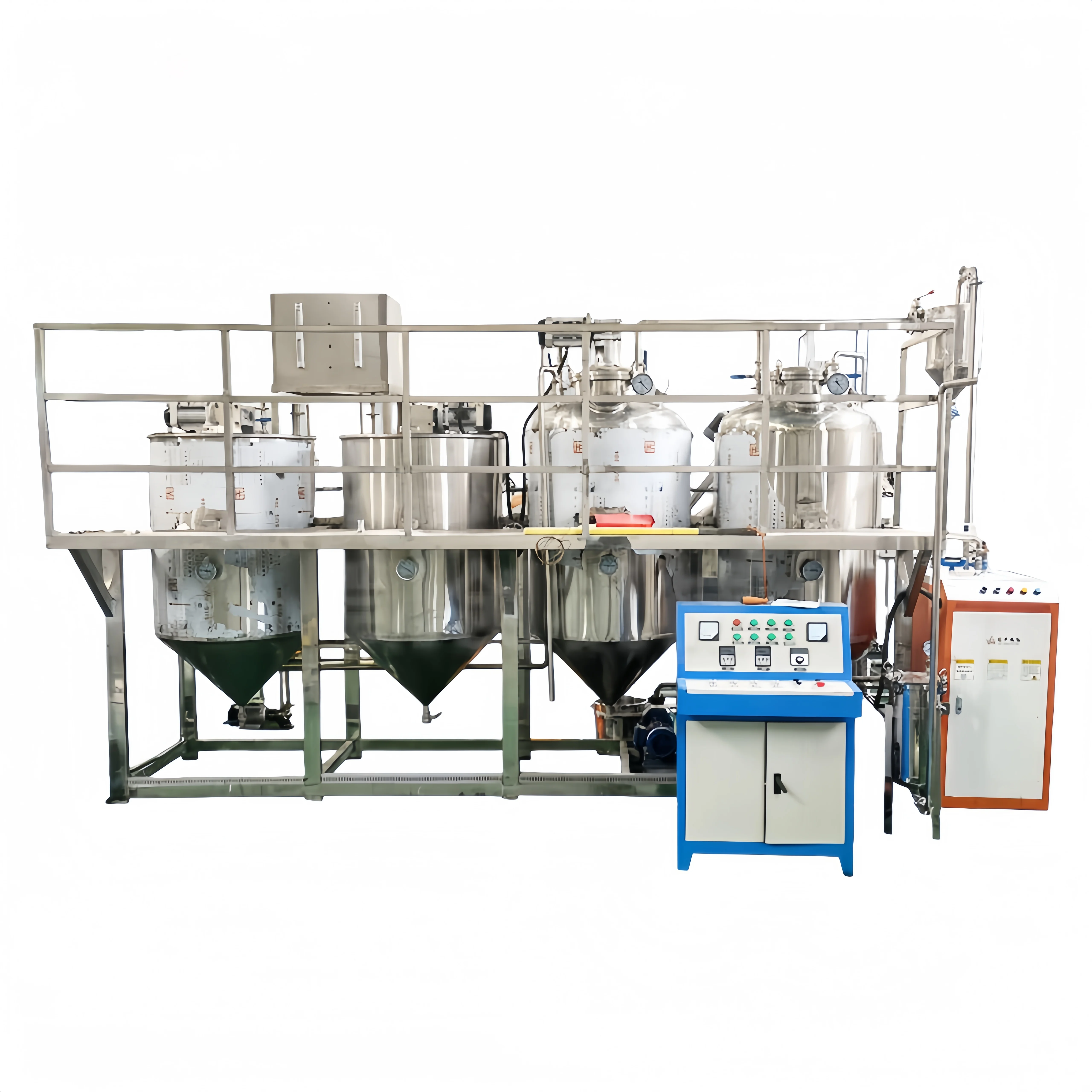 Automatic New Small-Scale Sesame Oil Refining Equipment With Energy Saving 500kg/h Capacity For Industrial Seed Oil Processing