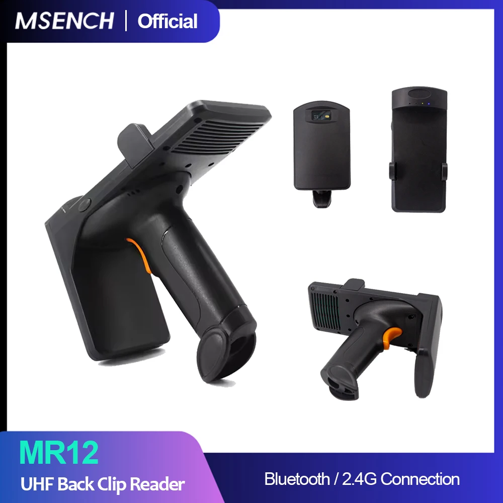 MSENCH Portable UHF RFID Keyboard Emulator USB Bluetooth 2.4G RFID Tag Sticker 1D 2D Code Scanner UHF RFID Handheld Reader